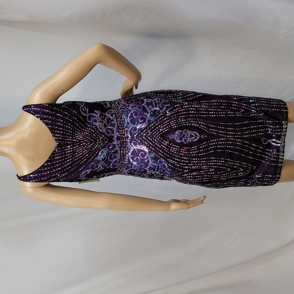 Dress THE Population Women's Felicity Sequined Cocktail Dress - Picture 14 of 16